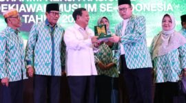 Prabowo Subianto di acara Dialog Cendekia yang digagas Ikatan Cendekiawan Muslim Indonesia (ICMI) di Makassar. (Dok. Tim Media Prabowo Subianto)