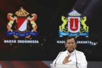 Calon presiden nomor urut 2 Prabowo Subianto menghadiri ‘Dialog Capres bersama Kadin: Menuju Indonesia Emas 2045’ di Jakarta. (Dok. TKN Prabowo - Gibran)