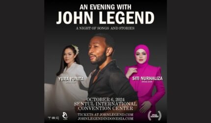 Konser John Legend Menghadirkan Tamu Spesial Siti Nurhaliza & Yura Yunita di Sentul International Convention Center ( SICC), Bogor (6/10/24).(Doc.Ist)