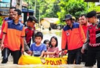 Banjir yang melanda Kota Tebing Tinggi, Provinsi Sumatera Utara. (Dok. BPBD) 