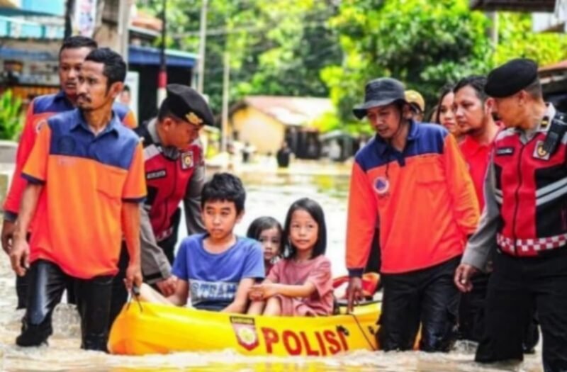 Banjir yang melanda Kota Tebing Tinggi, Provinsi Sumatera Utara. (Dok. BPBD) 