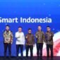 President of Huawei Cloud Marketing William Dong, Chairman of Board of Directors Huawei Indonesia Xin Dajiang, Wakil Menteri Komunikasi & Digital Nezar Patria, President of Huawei Cloud APAC Sunny Shang, dan CEO of Huawei Cloud Indonesia Leon Fang pada Huawei Cloud Summit Indonesia 2025 di Jakarta